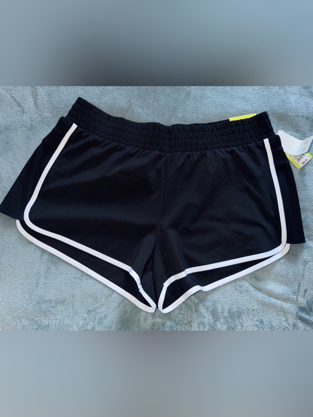 All in Motion Black Athletic Shorts with White Piping size XL NWT